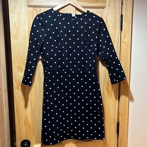Black polka dot dress